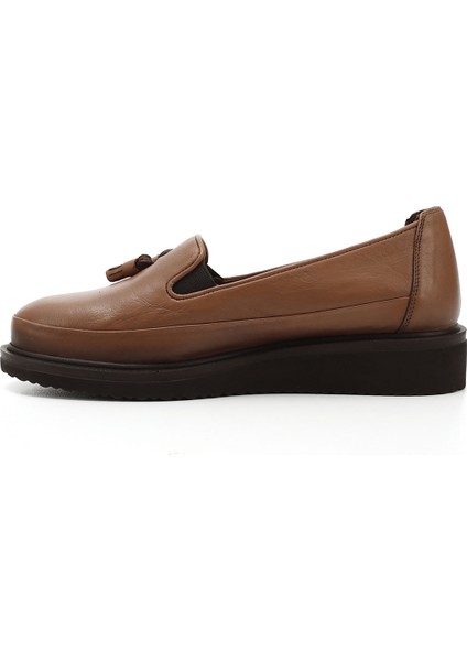 Kadın Taba Antik Dolgu Taban Püsküllü Hakiki Deri Ayakkabı fırsatları