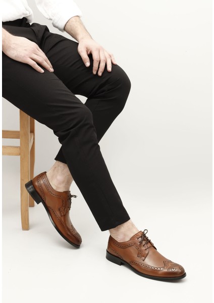 Erkek Taba Antik Bağcıklı Kösele Taban Hakiki Deri Klasik Ayakkabı fiyatları