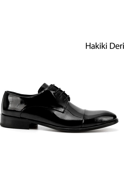 Gön Platinum Hakiki Deri Yuvarlak Burun Kösele Taban Bağcıklı Erkek Ayakkabı 01727