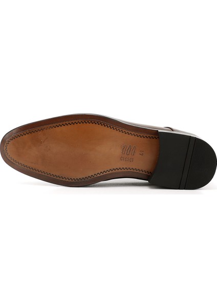 Erkek Kahve Antik Bağcıklı Kösele Taban Hakiki Deri Klasik Ayakkabı indirimleri