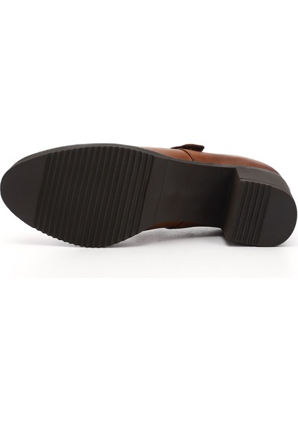 Kadın Taba Antik Kalın Topuklu Mary Jane Hakiki Deri Ayakkabı fırsatları