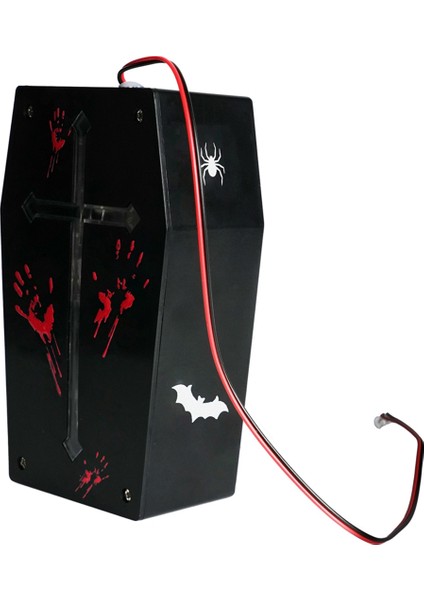 LED Renkli Ses Kontrollü Sahne Dekorasyon Tabut Props Cadılar Bayramı Tabutu Prank Cadılar Bayramı Dekorasyon Sahne (Yurt Dışından) modelleri