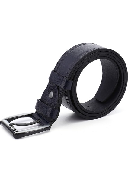 Erkek Antik Lacivert Hakiki Deri 4,5 Cm Dikişli Kot Kemeri modelleri