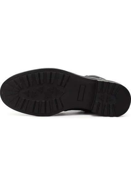 Erkek Siyah Floter Fermuarlı Hakiki Deri Klasik Bot indirimleri