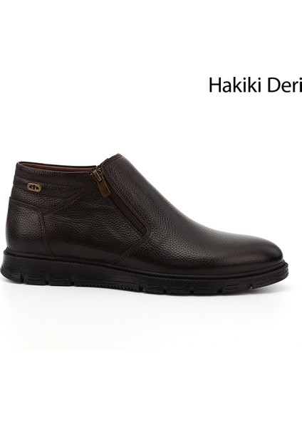 Gön Hakiki Deri Fermuarlı Erkek Bot 01791