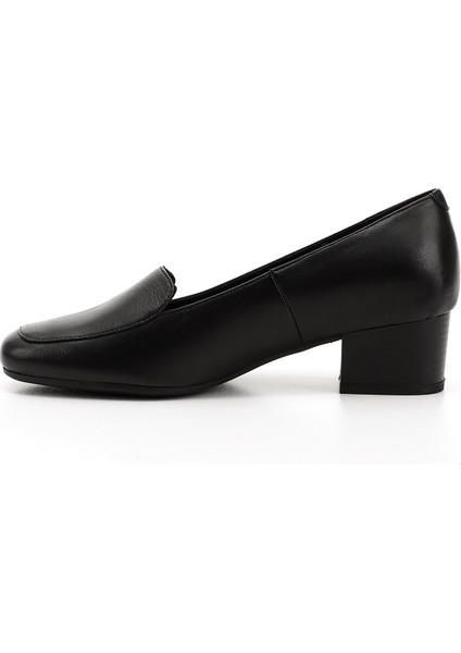 Gön Hakiki Deri Küt Burun Kısa Kalın Topuklu Kadın Ayakkabı 13312 fırsatları