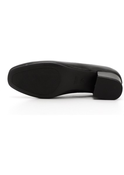 Gön Hakiki Deri Küt Burun Kısa Kalın Topuklu Kadın Ayakkabı 13312 indirimleri