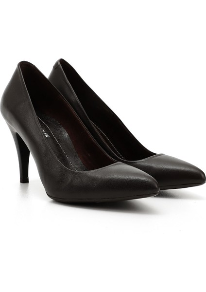 Gön Hakiki Deri Sivri Burun İnce Yüksek Topuklu Stiletto Kadın Ayakkabı 22354 modelleri