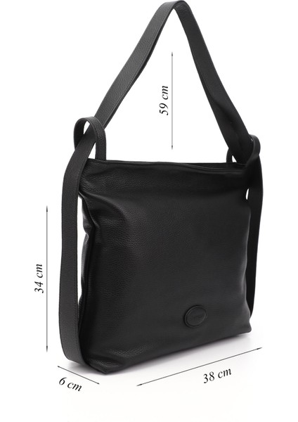 Kadın Siyah Floter Hakiki Deri Omuz Ve Sırt Çantası fırsatları