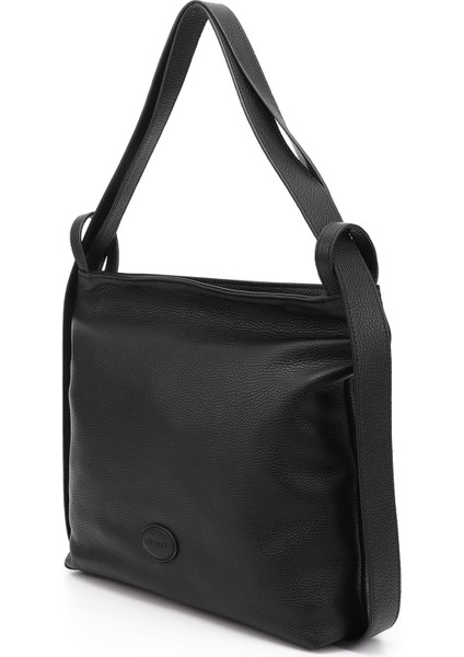 Kadın Siyah Floter Hakiki Deri Omuz Ve Sırt Çantası indirimleri