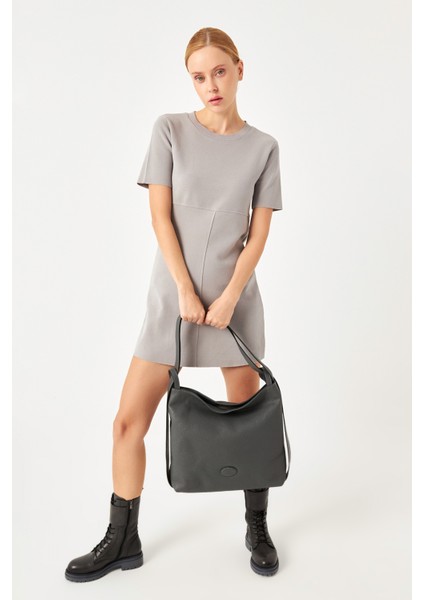 Kadın Açık Gri Hakiki Deri Omuz Ve Sırt Çantası fiyatları