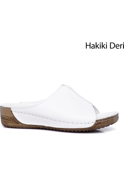 Gön Hakiki Dolgu Tabanlı Deri Kadın Terlik 42313