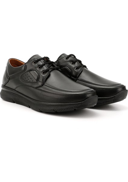 Erkek Siyah Bağcıklı Hakiki Deri Ayakkabı fiyatları