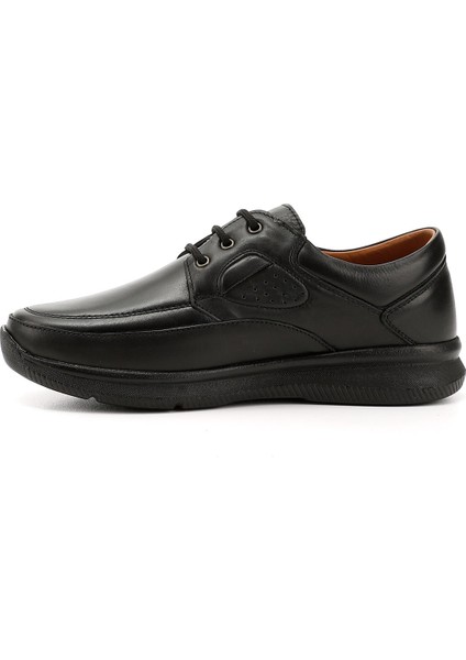 Erkek Siyah Bağcıklı Hakiki Deri Ayakkabı modelleri