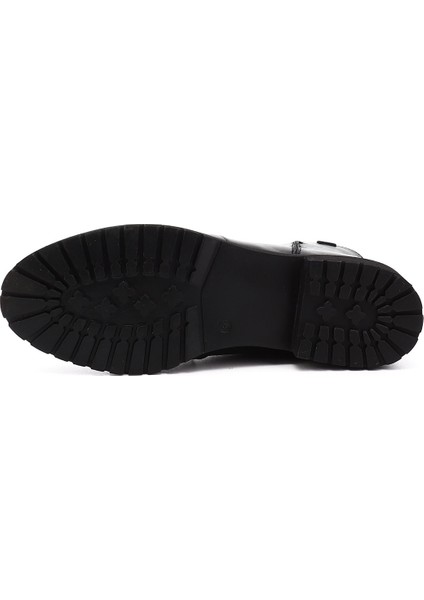 Gön Hakiki Deri Yuvarlak Burun Topuklu Kauçuk Taban Fermuarlı Kadın Günlük Bot 47408 indirimleri