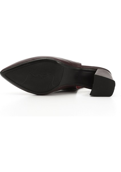 Gön Hakiki Deri Sivri Burun Kalın Topuklu Kadın Yazlık Ayakkabı 24118 indirimleri