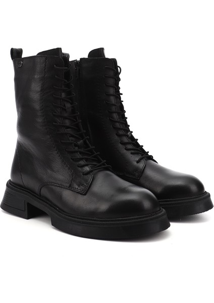 Gön Hakiki Deri Yuvarlak Burun Termo Taban Bağcıklı Fermuarlı Kadın Postal Bot 51455 modelleri