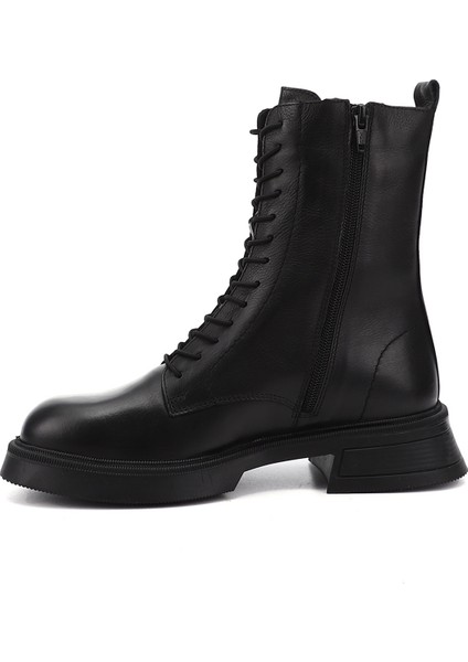 Gön Hakiki Deri Yuvarlak Burun Termo Taban Bağcıklı Fermuarlı Kadın Postal Bot 51455 fırsatları