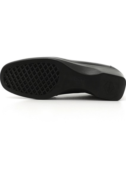 Kadın Siyah Dolgu Taban Hakiki Deri Ayakkabı indirimleri