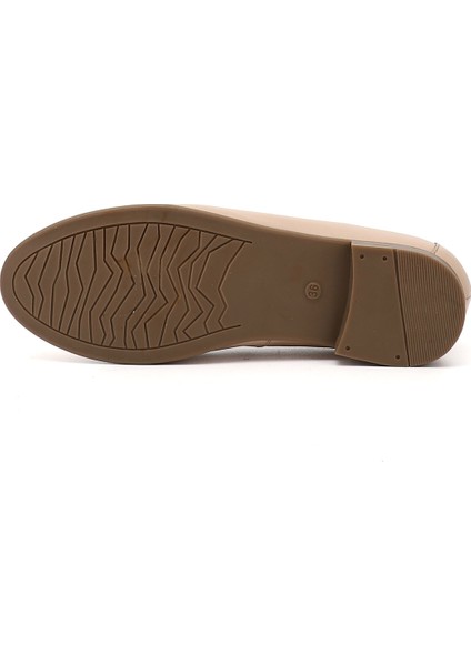 Gön Hakiki Deri Yuvarlak Burun Düz Taban Püsküllü Kadın Babet 24259 fırsatları