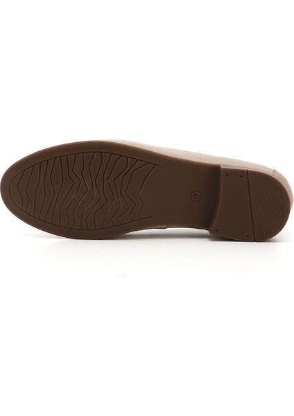 Gön Hakiki Deri Yuvarlak Burun Düz Taban Püsküllü Kadın Babet 24259 indirimleri