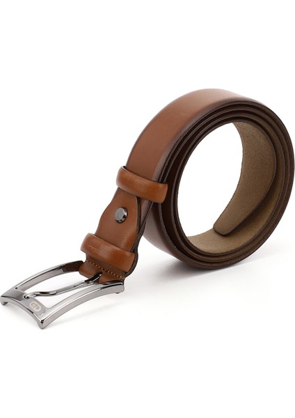 Erkek Taba Hakiki Deri 3,5 Cm Klasik Kemer modelleri