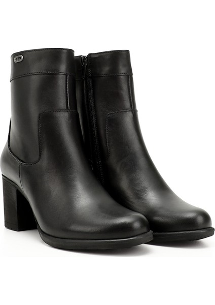 Gön Hakiki Deri Yuvarlak Burun Kauçuk Taban Topuklu Fermuarlı Kadın Günlük Bot 48457 fiyatları