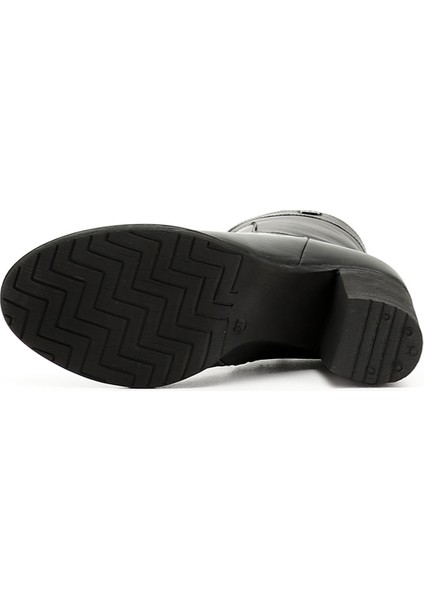 Gön Hakiki Deri Yuvarlak Burun Kauçuk Taban Topuklu Fermuarlı Kadın Günlük Bot 48457 fırsatları