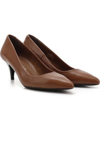 Gön Hakiki Deri Sivri Burun İnce Orta Topuklu Stiletto Kadın Ayakkabı 24236 modelleri