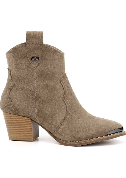 Gön Sivri Burun Topuklu Western Kovboy Kadın Günlük Bot 32133