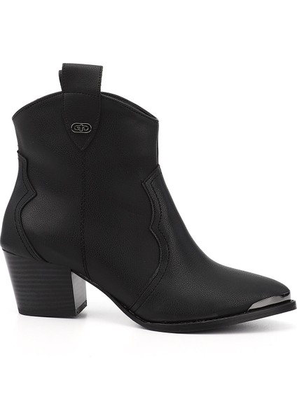 Gön Sivri Burun Topuklu Western Kovboy Kadın Günlük Bot 32133