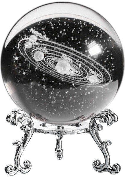 3D Lazer Oyulmuş Yıldızlı Kristal Dekoratif Top Figürin 60MM Cam Küre Kağıt Ağırlığı Stand Art Decor Crafts H (Yurt Dışından) indirimleri