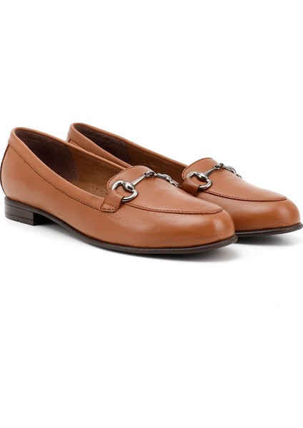 Kadın Taba Antik Hakiki Deri Tokalı Babet modelleri