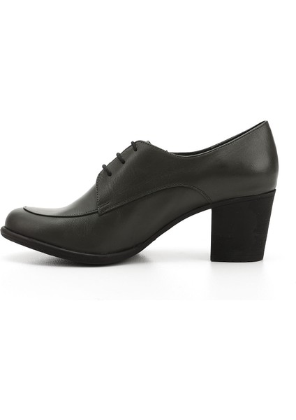 Kadın Bağcıklı Orta Kalın Topuklu Hakiki Deri Oxford Ayakkabı fırsatları