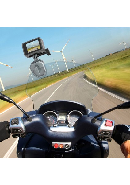 INSTA360 X5 Gopro Action Için 5/4 Motosiklet Ön Cam Montaj Montajı Metal Kelepçe Kamera Braketi Binicilik Için (Yurt Dışından) indirimleri