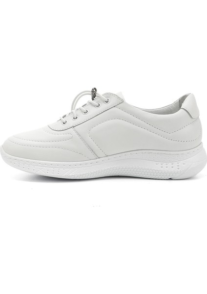Gön Hakiki Deri Yuvarlak Burun Dolgu Taban Bağcıklı Kadın Sneaker 42320 fırsatları