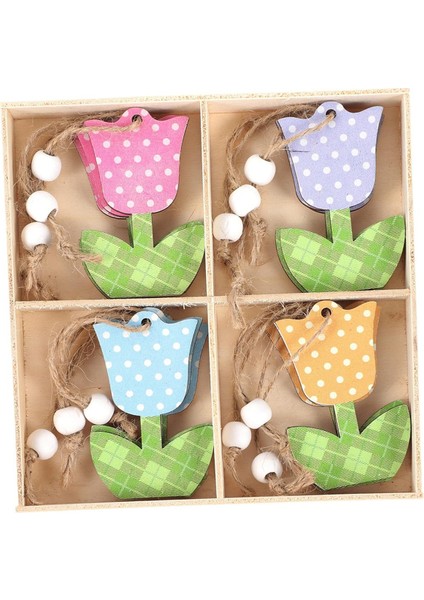 12 Adet Lale Süsleri Ahşap Lale Işaretleri Anneler Günü Lale Çiçek Süsleri Yaz Süsleri Ağaç Hediyeleri Ev Ahşap (Yurt Dışından)