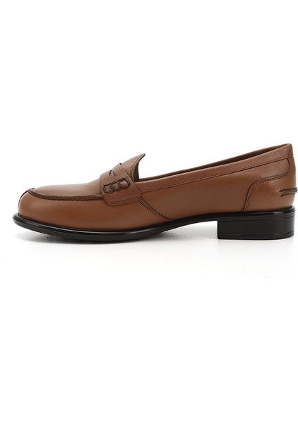 Gön Hakiki Deri Yuvarlak Burun Kısa Topuklu Loafer Kadın Günlük Ayakkabı 24138 fırsatları