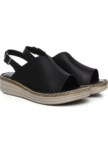 Gön Hakiki Deri Dolgu Taban Kadın Sandalet 42232 fiyatları