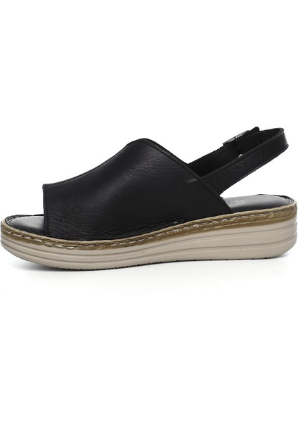 Gön Hakiki Deri Dolgu Taban Kadın Sandalet 42232 modelleri