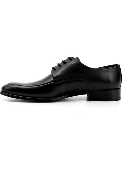 Erkek Siyah Bağcıklı Kösele Taban Hakiki Deri Klasik Ayakkabı fırsatları