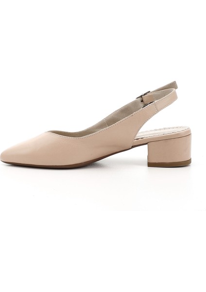 Gön Hakiki Deri Sivri Burun Kısa Kalın Topuklu Kadın Yazlık Ayakkabı 24173 fırsatları