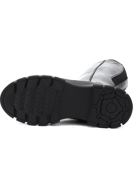 Kadın Siyah Fermuarlı Kauçuk Taban Hakiki Deri Çizme indirimleri