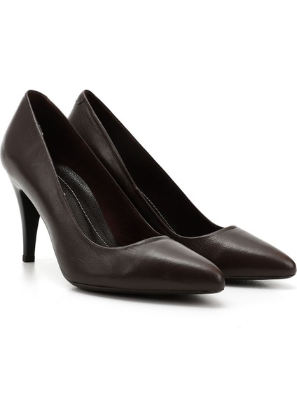 Gön Hakiki Deri Sivri Burun İnce Yüksek Topuklu Stiletto Kadın Ayakkabı 22354 modelleri