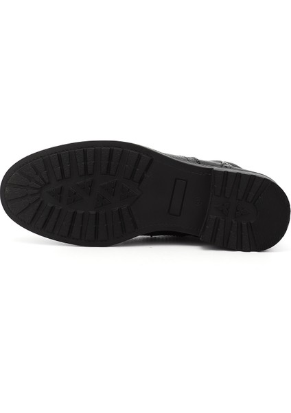 Gön Hakiki Deri Yuvarlak Burun Kauçuk Taban Bağcıklı Fermuarlı Günlük Erkek Bot 01211 indirimleri