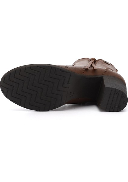 Gön Hakiki Deri Yuvarlak Burun Topuklu Kauçuk Taban Fermuarlı Püsküllü Kadın Bot 10406 fırsatları