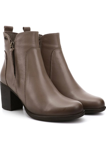 Gön Hakiki Deri Yuvarlak Burun Topuklu Kauçuk Taban Fermuarlı Püsküllü Kadın Bot 10406 modelleri