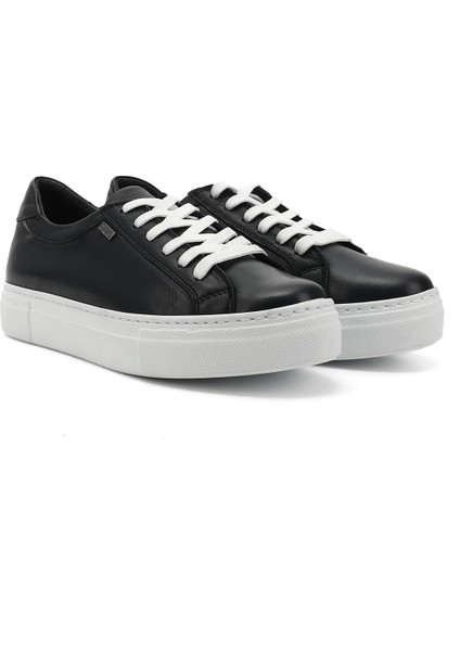 Gön Hakiki Deri Yuvarlak Burun Düz Taban Bağcıklı Kadın Sneaker 24240 modelleri