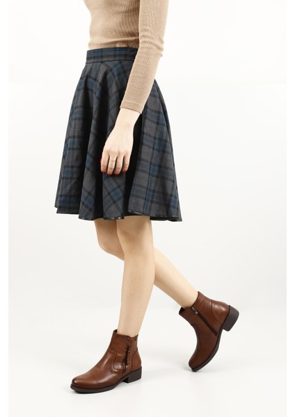 Gön Hakiki Deri Yuvarlak Burun Topuklu Fermuarlı Püsküllü Kadın Günlük Bot 47440 fiyatları