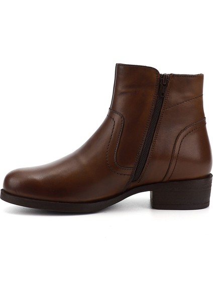 Gön Hakiki Deri Yuvarlak Burun Topuklu Fermuarlı Püsküllü Kadın Günlük Bot 47440 fırsatları
